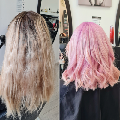 Blond roz violet